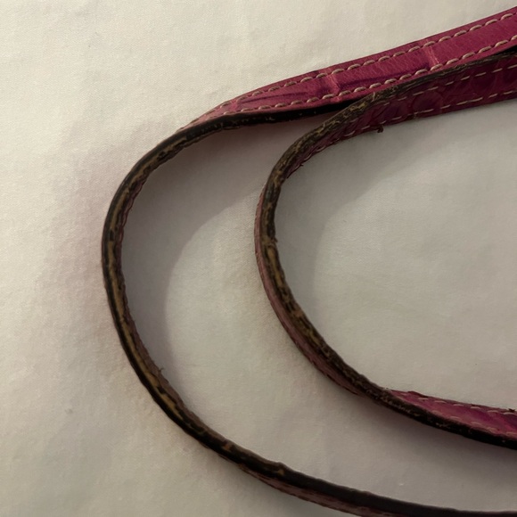 Dooney & Bourke Pink Bag with Crocodile Embossed Texture - Picture 9 of 11